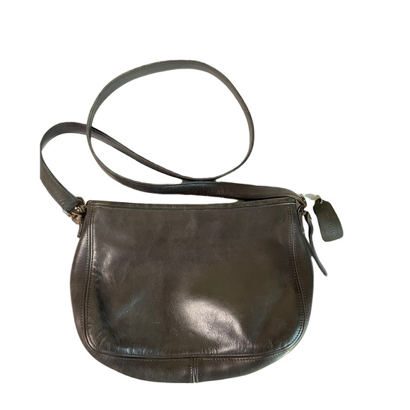 Coach Handbags - Coach Bag Brown Leather Silver Hardware Crossbody Shoulder Top Zip Womens Small